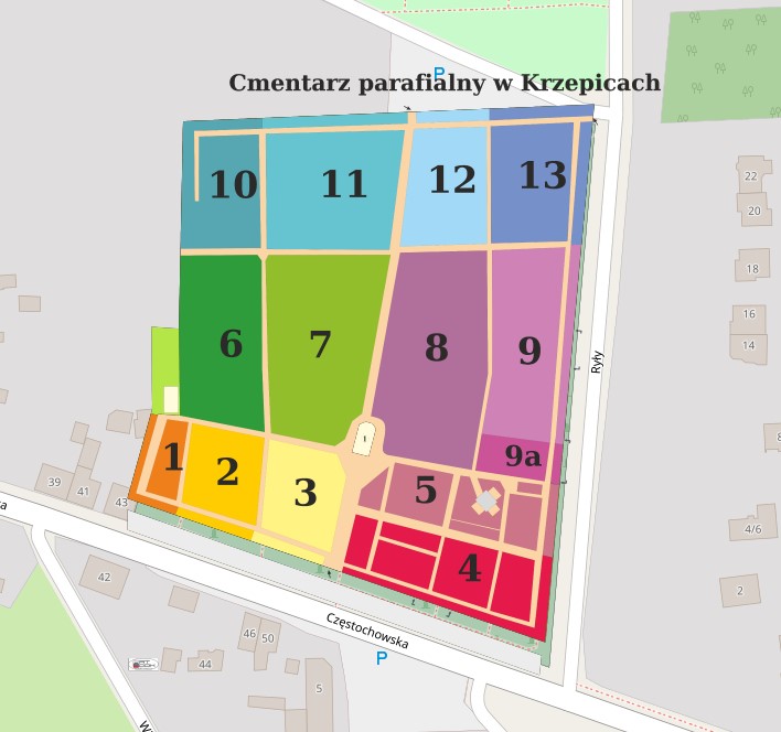 Rezerwacja na Cmentarz parafialny w Krzepicach